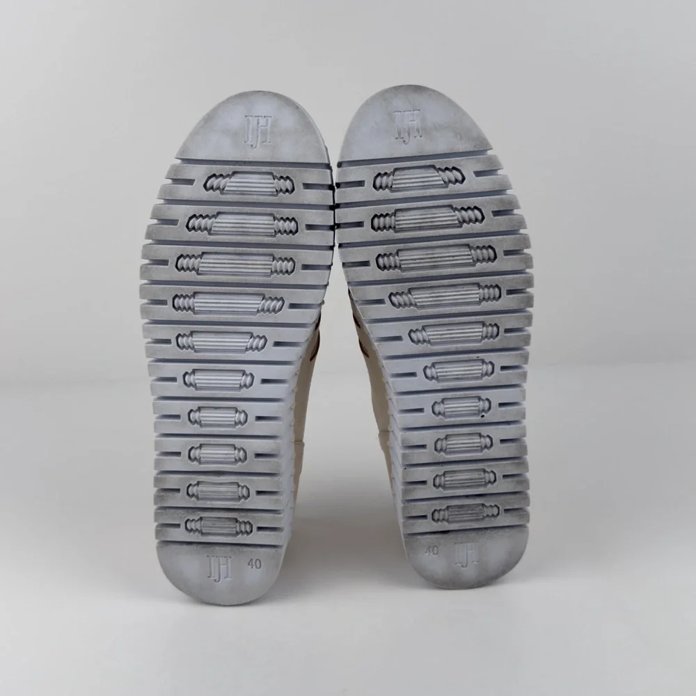 Ilse Jacobsen Tulip Platform Sandals Beige Peep Toe Comfort EU 40 US 9
